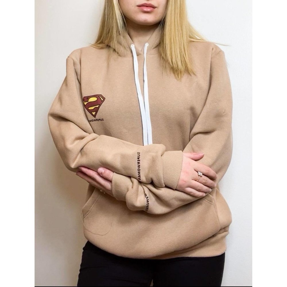 SUPERWOMAN HOODIE (NUDE)